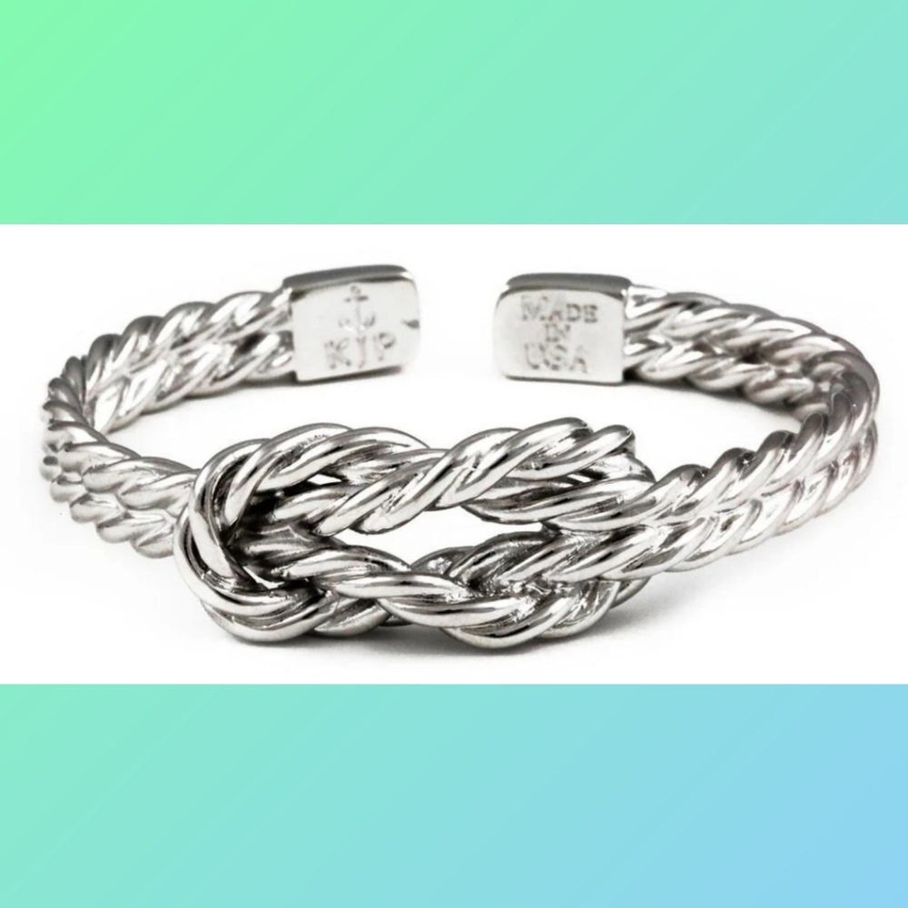 Kiel James Patrick Silver Sailor's Luck Bangle